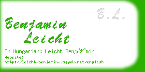 benjamin leicht business card